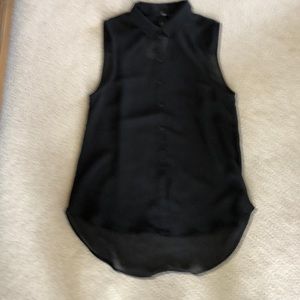 Sheer sleeveless blouse